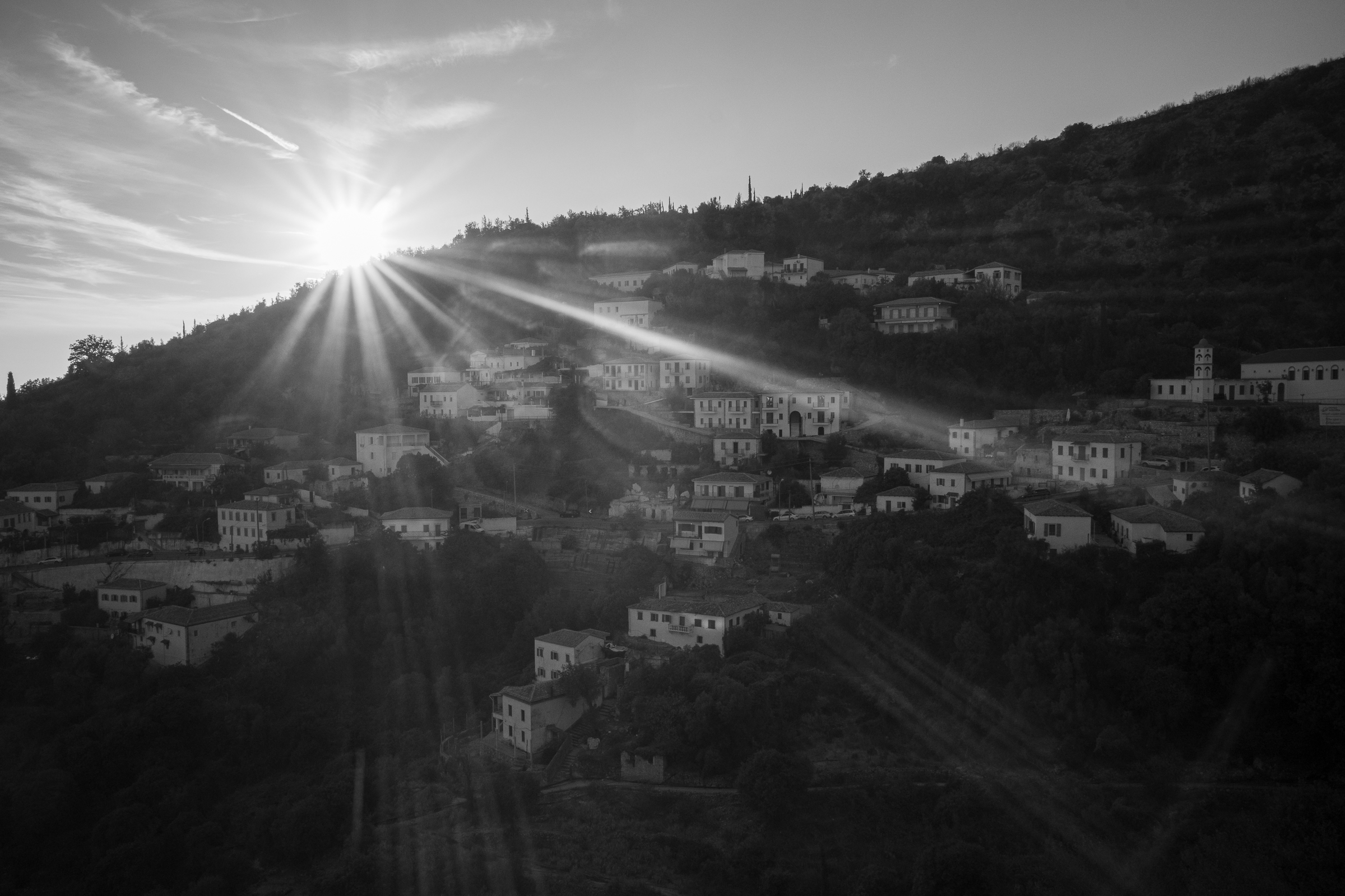 Dhermi im Sonnenuntergang