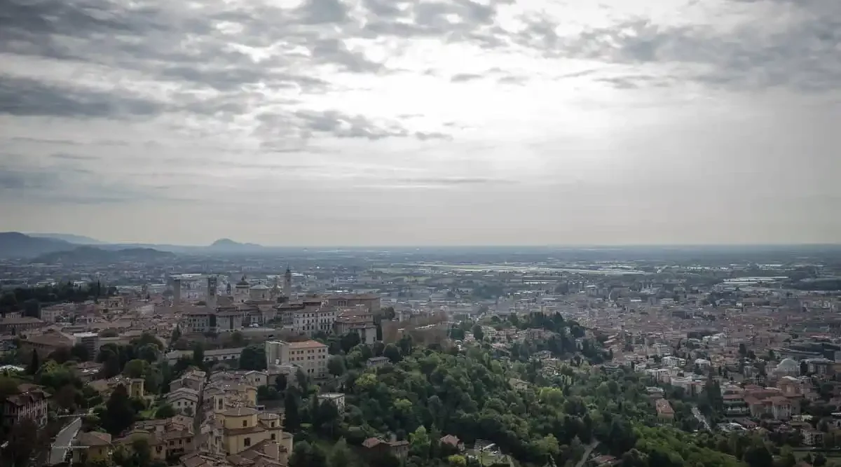 Bergamo Blick über Altstadt