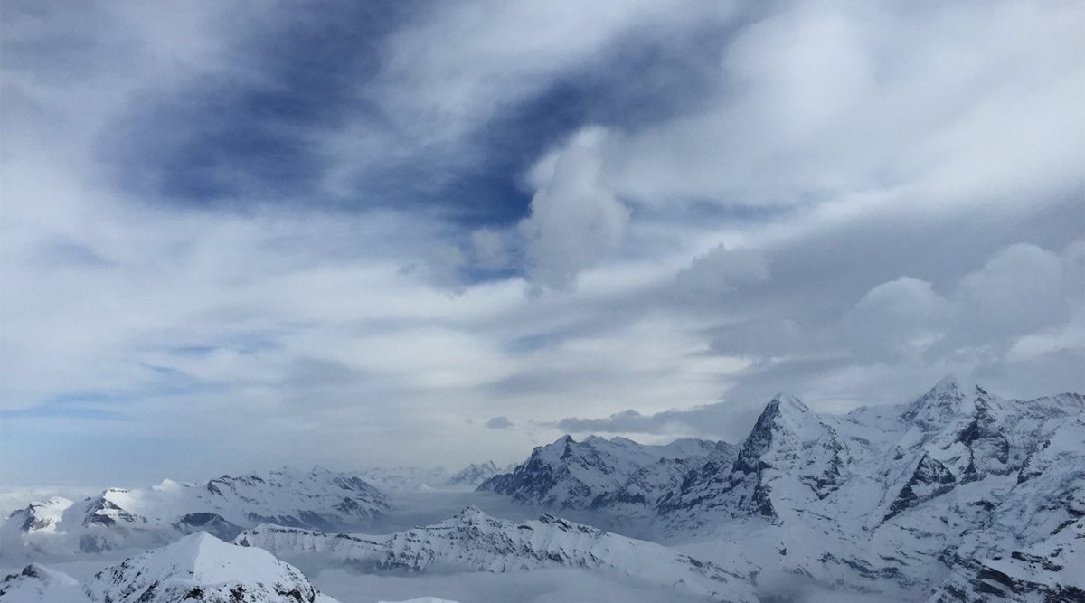 Winterlicher Aussicht vom Schilthorn